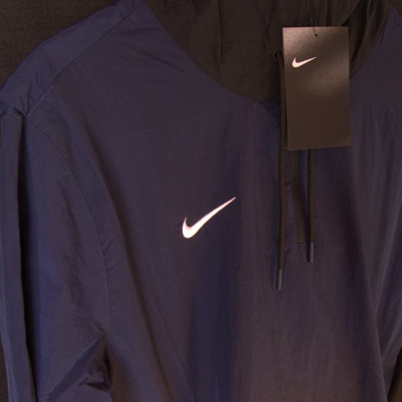**NEW** Nike Pullover Jacket 1/4 Zip Navy Blue/Black - Picture 4 of 4